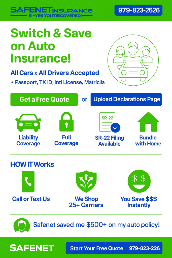 Safenet tx.com Swich and Save on Auto Insurance.webp